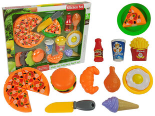 Rotaļu picas un citu pārtikas produktu komplekts cena un informācija | Rotaļlietas meitenēm | 220.lv