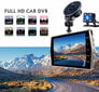 Automašīnas kamera V5 ar dubultu objektīvu un HD ekrānu cena un informācija | Auto video reģistratori | 220.lv