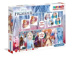 Пазл Clementoni Supercolor + Домино Frozen 2, 2х30 шт. цена и информация | Пазлы | 220.lv