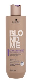 Dzeltenus matus neitralizējošais šampūns SCHWARZKOPF BLONDME COOL BLONDES, 300ml цена и информация | Шампуни | 220.lv