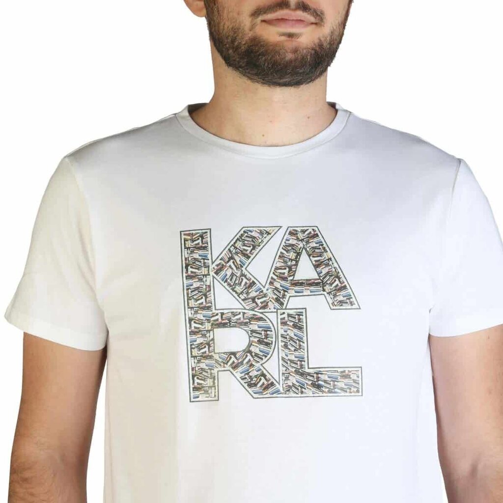 T-krekls vīriešiem Karl Lagerfeld, balts цена и информация | Vīriešu T-krekli | 220.lv