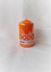 Cilindriska svece Hansacandle, oranža, 6x10 cm cena un informācija | Sveces un svečturi | 220.lv