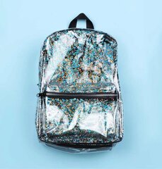 Skolas komplekts: Mugursoma, School set: Backpack - Glitter silver - A Little Lovely Company цена и информация | Школьные рюкзаки, спортивные сумки | 220.lv
