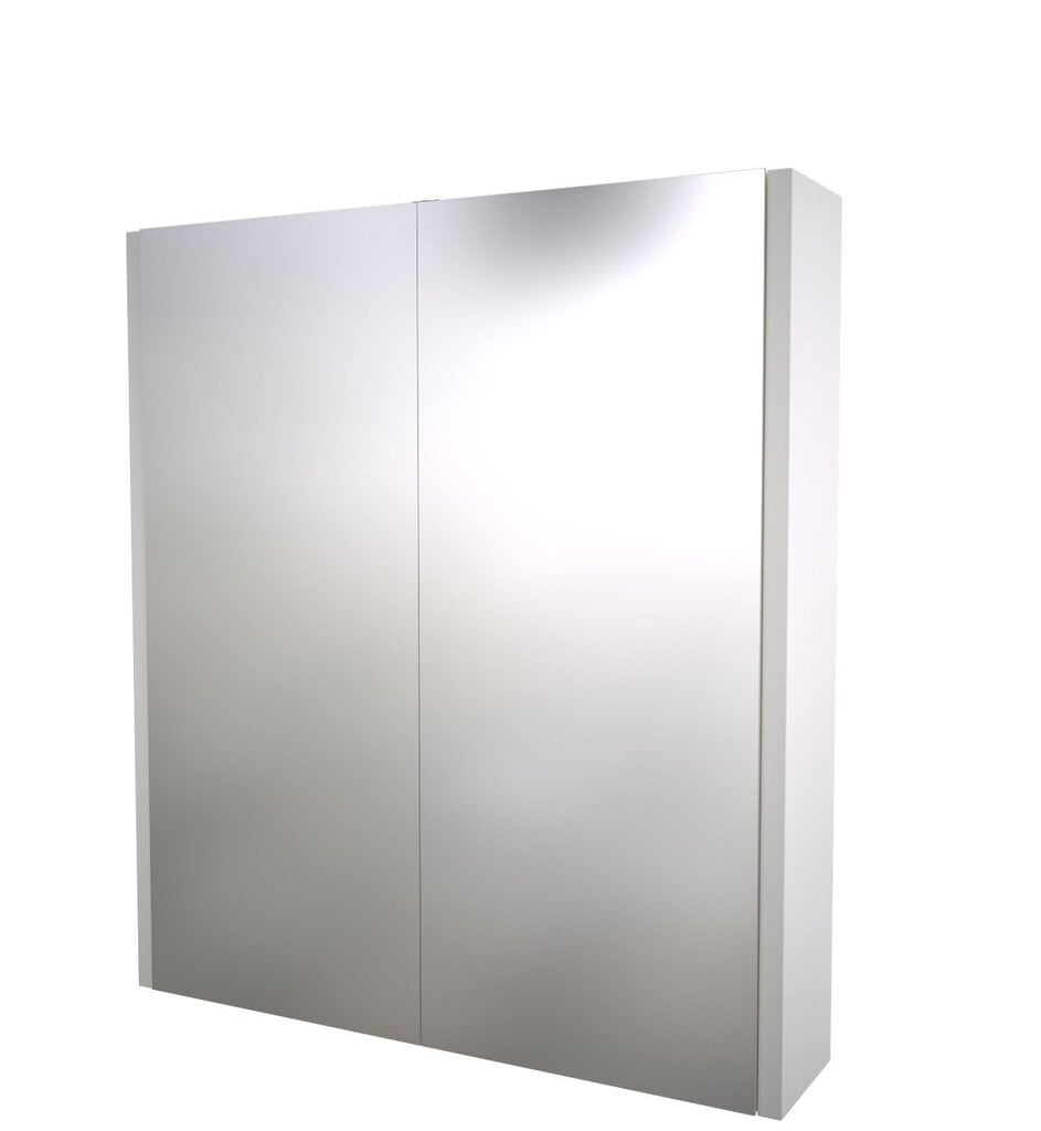 SERENA Vannas istabas skapis ar spoguli, SRV60B. cena un informācija | Vannas istabas skapīši | 220.lv
