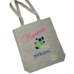 Льняная сумка для покупок с вышивкой «Mammas pirkumi» цена и информация | Сумки для покупок | 220.lv