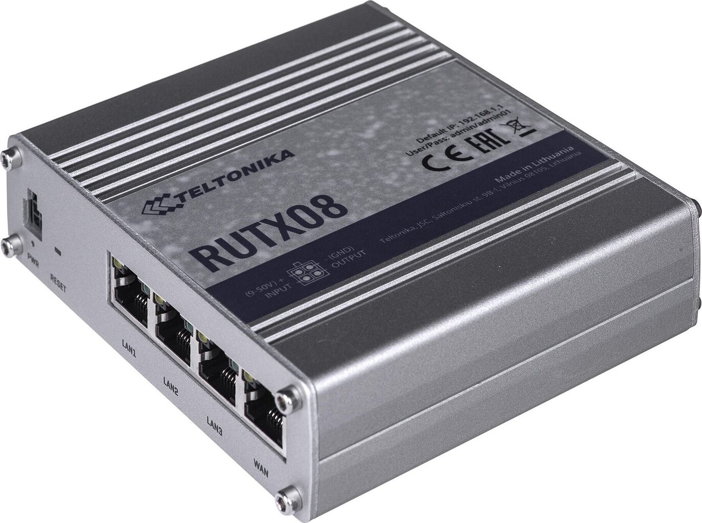 Teltonika Industrial Router RUTX08 No Wi-Fi, 10 cena un informācija | Rūteri (maršrutētāji) | 220.lv