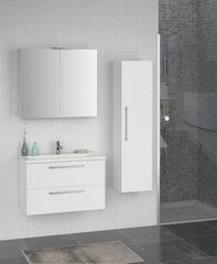 Нижний шкафчик для ванной с раковиной Scandic CA80DR2B/P, белый цена и информация | Шкафчики для ванной | 220.lv