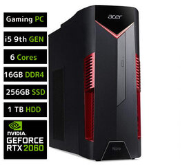 ACER Nitro i5-9400F 16GB 256GB SSD 1TB HDD RTX2060 Stacionārais dators cena un informācija | Stacionārie datori | 220.lv