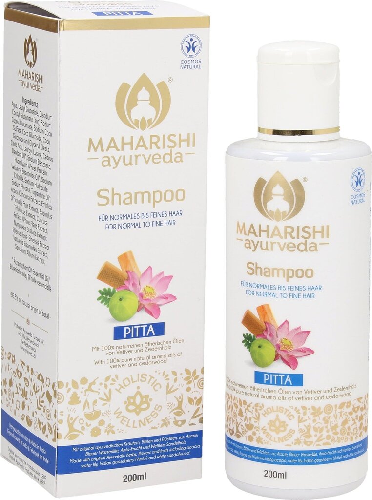 Šampūns no ārstniecības augiem Maharishi Ayurveda Vata, 200 ml cena un informācija | Šampūni | 220.lv
