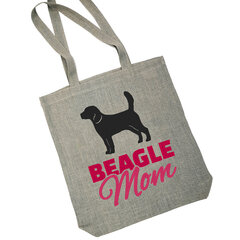 Льняная сумка для покупок с вышивкой «Beagle mom» цена и информация | Сумки для покупок | 220.lv