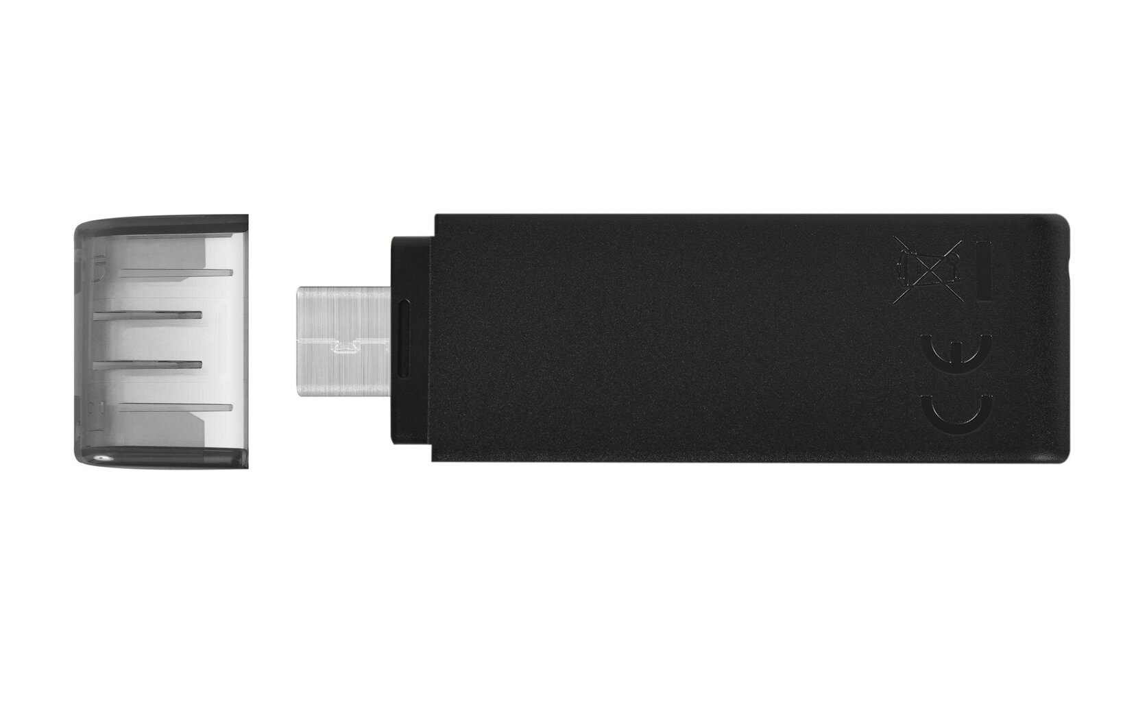 MEMORY DRIVE FLASH USB-C 128GB/DT70/128GB KINGSTON cena un informācija | USB Atmiņas kartes | 220.lv