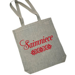 Льняная сумка для покупок с вышивкой «Saimniece» цена и информация | Сумки для покупок | 220.lv