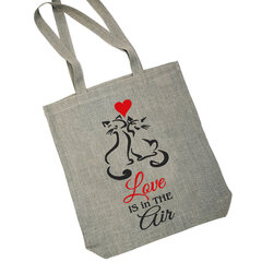 Льняная сумка для покупок с вышивкой «Love is in the air» цена и информация | Сумки для покупок | 220.lv