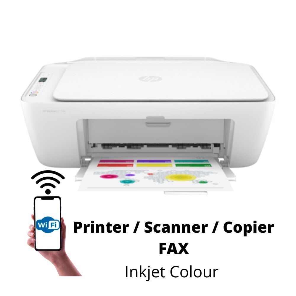 HP Deskjet 2710E Wi-Fi MFP Printer / Scanner / Copier / Fax inkjet colour cena un informācija | Printeri un daudzfunkcionālās ierīces | 220.lv