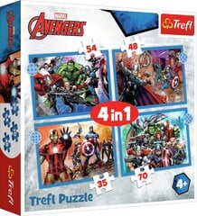 TREFL AVENGERS 4 puzles komplekts „Atriebēji“ cena un informācija | Puzles, 3D puzles | 220.lv