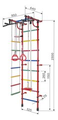 Спорткомплекс (гимнастическая стенка) Rainbow, кремово-коричневый, 230x52,5 см цена и информация | Шведские стенки | 220.lv