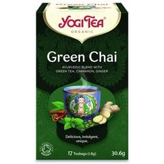 Yogi Tea Green Chai pikanta zaļā tēja, 17 gab. цена и информация | Чай | 220.lv