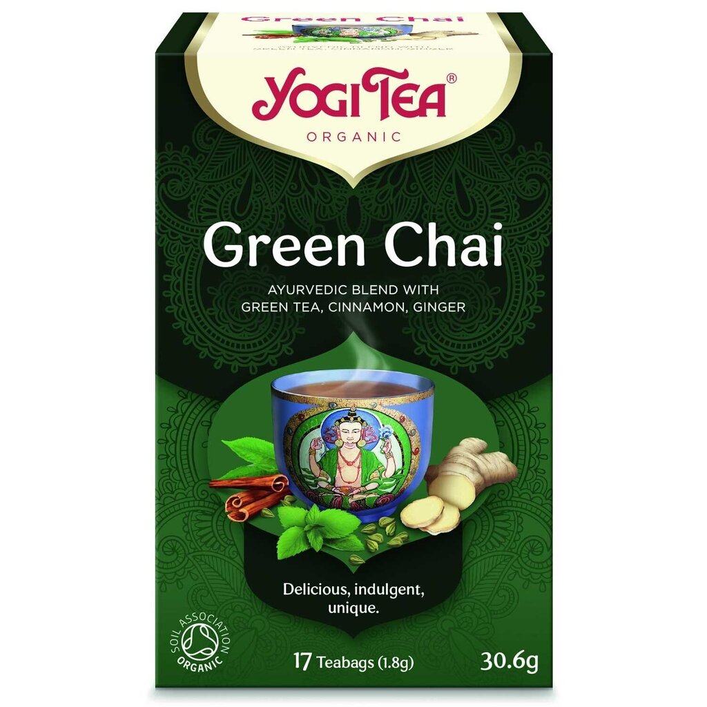 Yogi Tea Green Chai pikanta zaļā tēja, 17 gab. цена и информация | Tēja | 220.lv