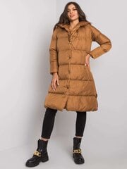 Sieviešu brūna jaka ar kapuci. cena un informācija | Sieviešu virsjakas | 220.lv