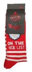Unisex Ziemassvētku zeķes be Snazzy Merry Christmas On the nice list цена и информация | Носки, колготки для мальчиков | 220.lv