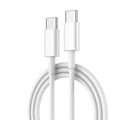 Кабель Goodbuy USB-C -> USB-C 18 Вт, 100 см, белый цена и информация | Кабели для телефонов | 220.lv