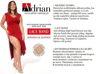 Кружевная резинка Adrian Plus Size Lace Band nero цена и информация | Kолготки | 220.lv