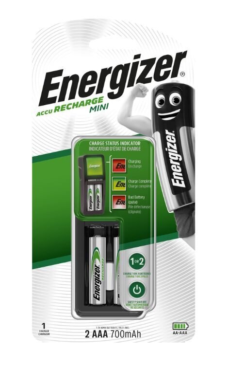 LĀDĒTĀJS ENERGIZER MINI +2AAA (700 MAH) цена и информация | Akumulatori, lādētāji un piederumi | 220.lv