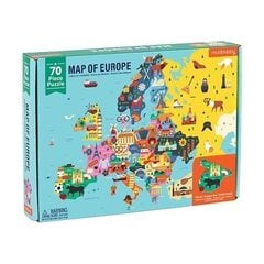 Географическая головоломка(пазл) Mudpuppy Europa, 70 деталей цена и информация | Пазлы | 220.lv