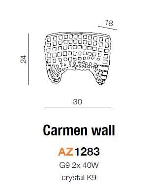 Azzardo sienas gaismeklis Carmen цена и информация | Sienas lampas | 220.lv