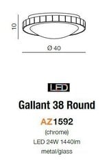 Azzardo потолочный светильник Gallant 38 цена и информация | Потолочные светильники | 220.lv