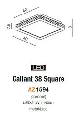 Azzardo потолочный светильник Gallant 38 цена и информация | Потолочный светильник | 220.lv
