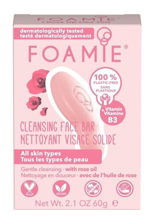 Sejas ziepes ar rožu eļļu Foamie Gentle Cleansing I Rose up like this, 60 g цена и информация | Sejas ādas kopšana | 220.lv