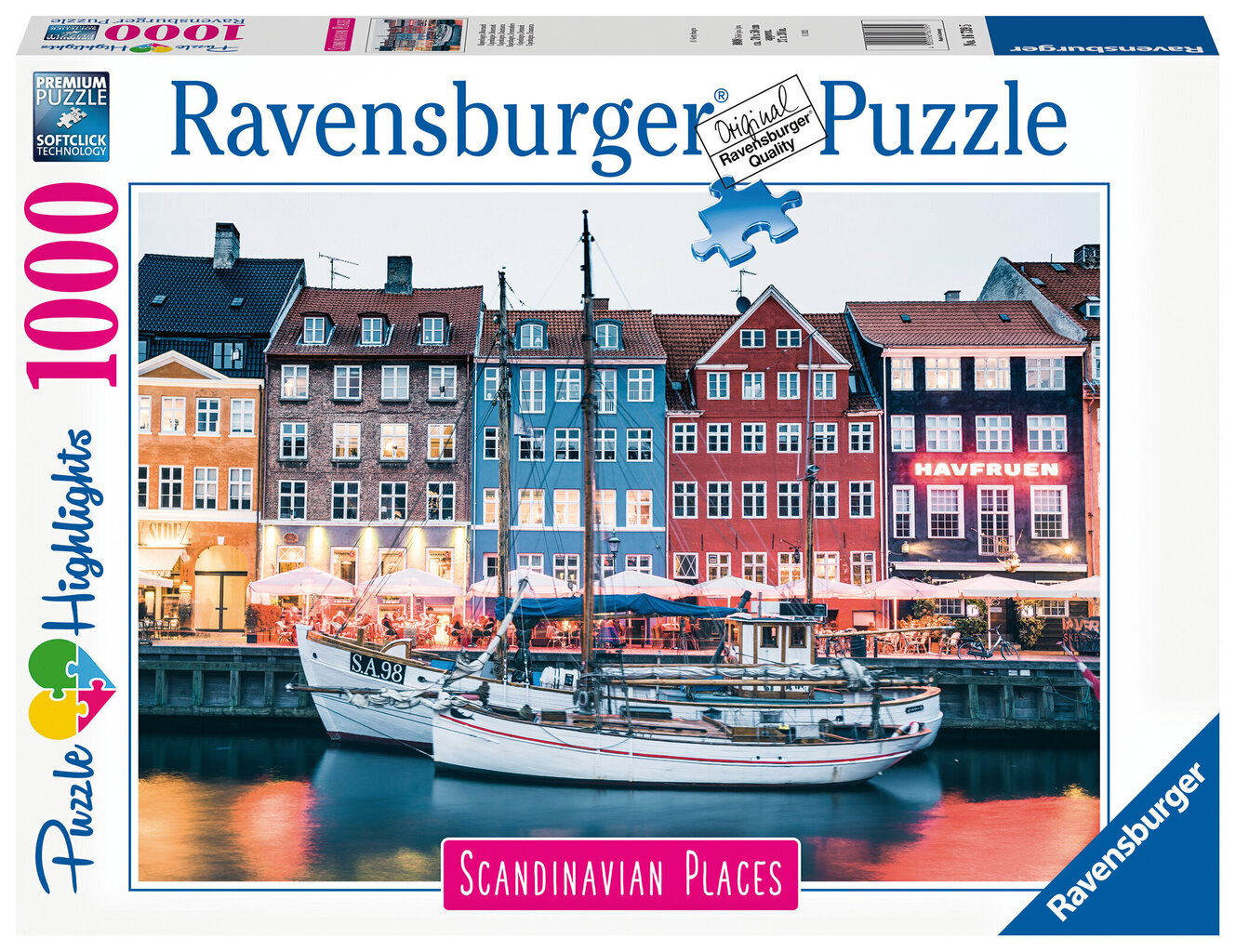 Puzle Ravensburger Kopenhaga, Dānija, 1000 d., 16739 cena un informācija | Puzles, 3D puzles | 220.lv