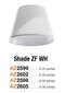 Azzardo gaismekļa plafons Shade ZF 26 White цена и информация | Piekaramās lampas | 220.lv