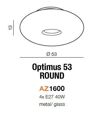 Azzardo griestu lampa Optimus 53 cena un informācija | Griestu lampas | 220.lv