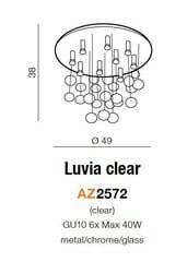 Azzardo griestu lampa Luvia Chrome цена и информация | Потолочные светильники | 220.lv