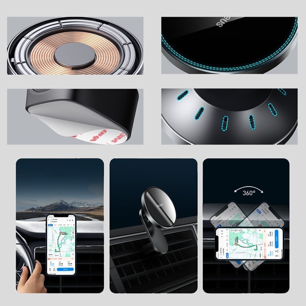 Baseus Big Energy auto lādētājs iPhone ierīcēm ar MagSafe funkciju cena un informācija | Lādētāji un adapteri | 220.lv