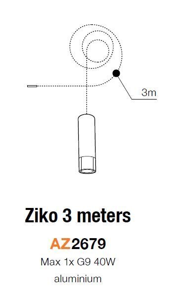 Azzardo piekaramā lampa Ziko 3 Black cena un informācija | Piekaramās lampas | 220.lv