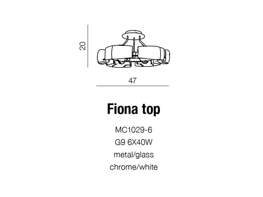 Azzardo griestu lampa Fiona Top cena un informācija | Griestu lampas | 220.lv