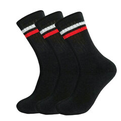 Vīriešu sporta zeķes Bisoks, 3 pāri, 11011k black/2 stripes white/red цена и информация | Мужские носки | 220.lv