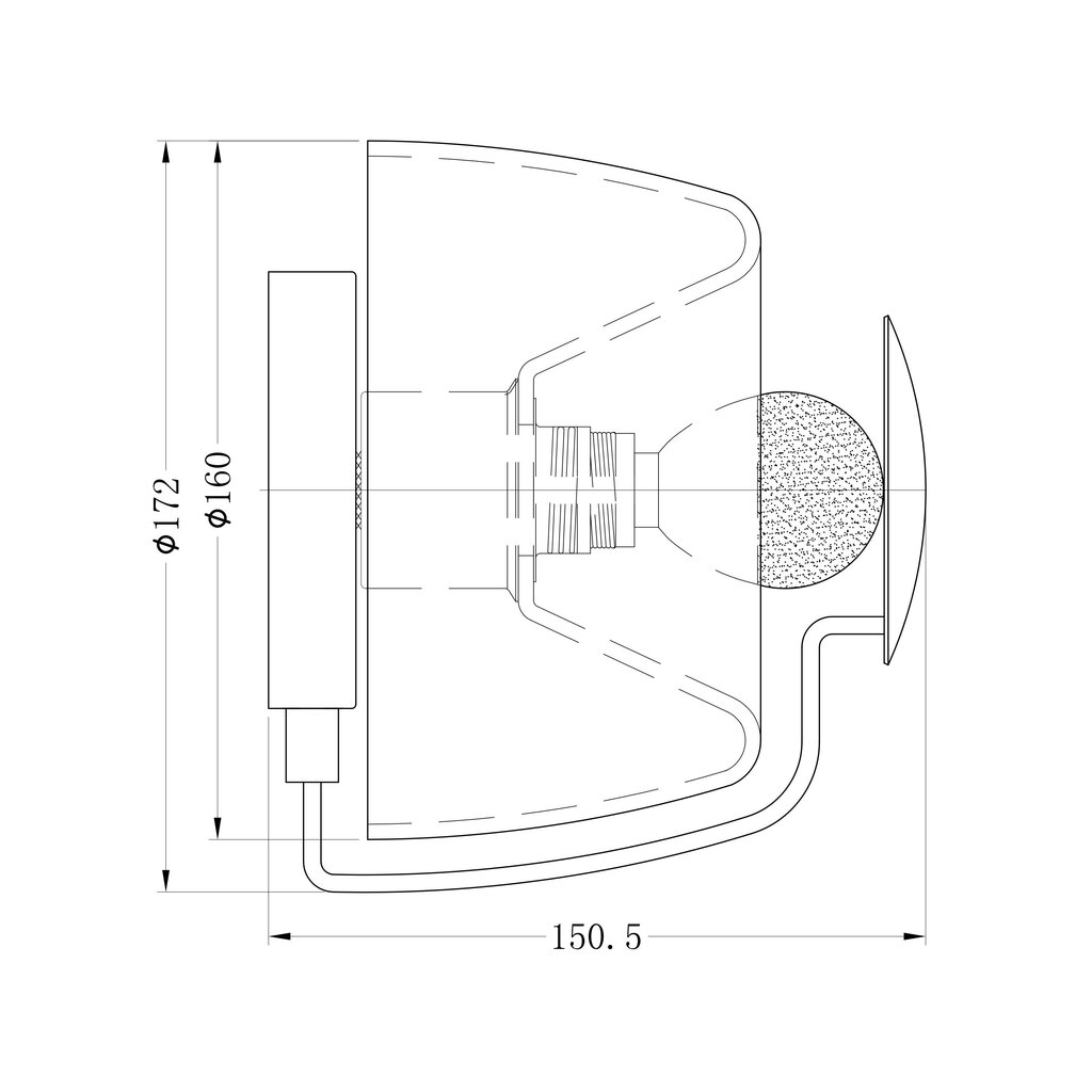 Sienas lampa G.LUX GZ-151/1 hroms cena un informācija | Sienas lampas | 220.lv