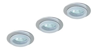 Iebūvējams gaismeklis G.LUX BS-3155, matēts hroms + balts stikls cena un informācija | Iebūvējamās lampas, LED paneļi | 220.lv