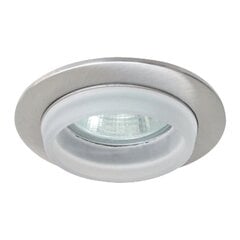 Встраиваемый светильник G.LUX BS-3155 матовый хром + белое стекло цена и информация | Монтируемые светильники, светодиодные панели | 220.lv