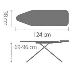 Brabantia гладильная доска B, 124x38 см, синяя цена и информация | Гладильные доски | 220.lv