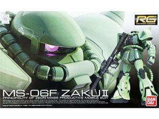 Bandai - RG MS-06F Zaku II, 1/144, 61596 цена и информация | Конструкторы и кубики | 220.lv