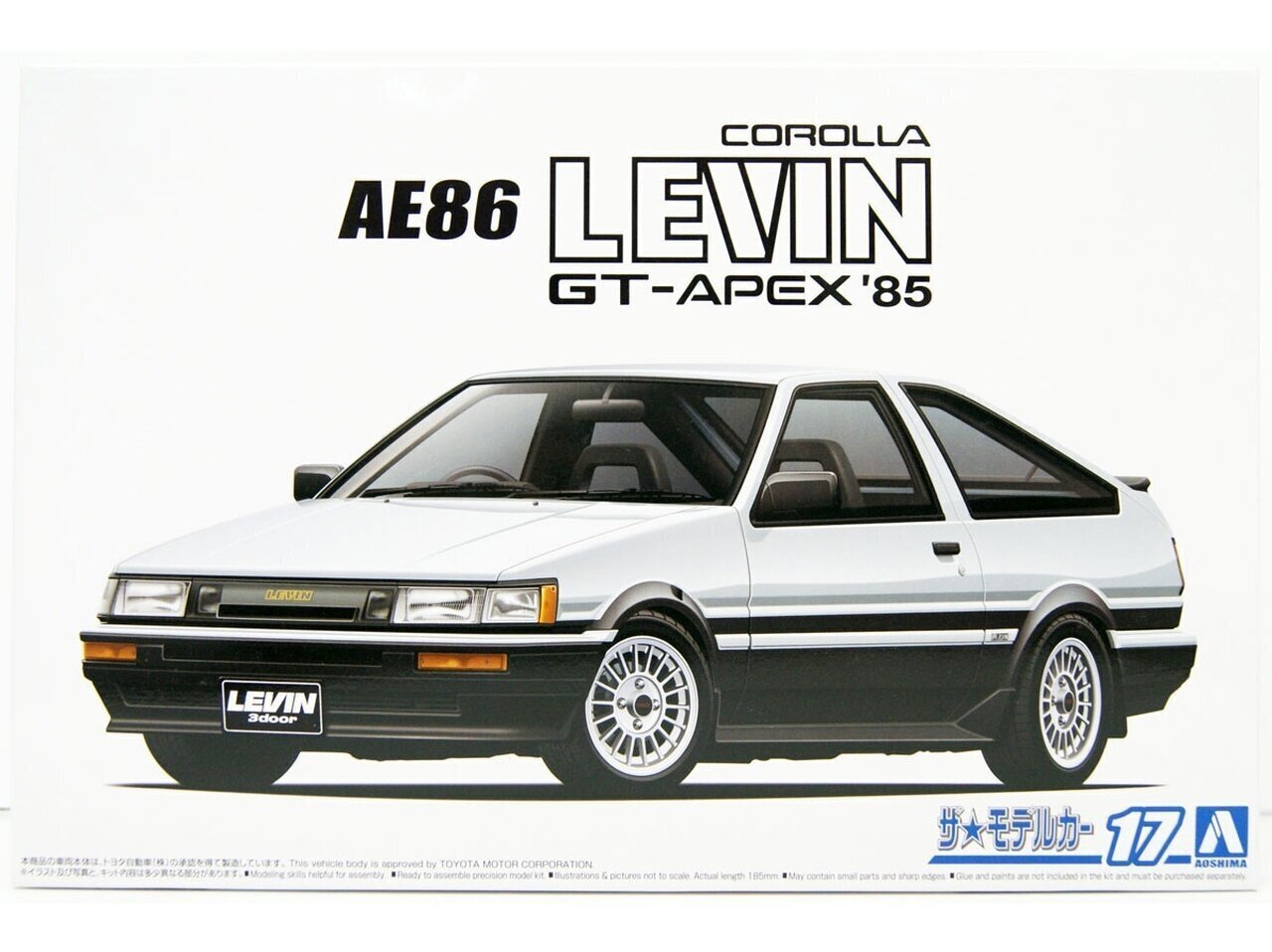 Aoshima - Toyota AE86 Corolla Levin GT-APEX `85, 1/24, 06192 cena un informācija | Konstruktori | 220.lv