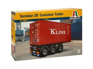 Сборная пластиковая модель Italeri - 20' Container Trailer, 1/24, 3887 цена и информация | Конструкторы и кубики | 220.lv