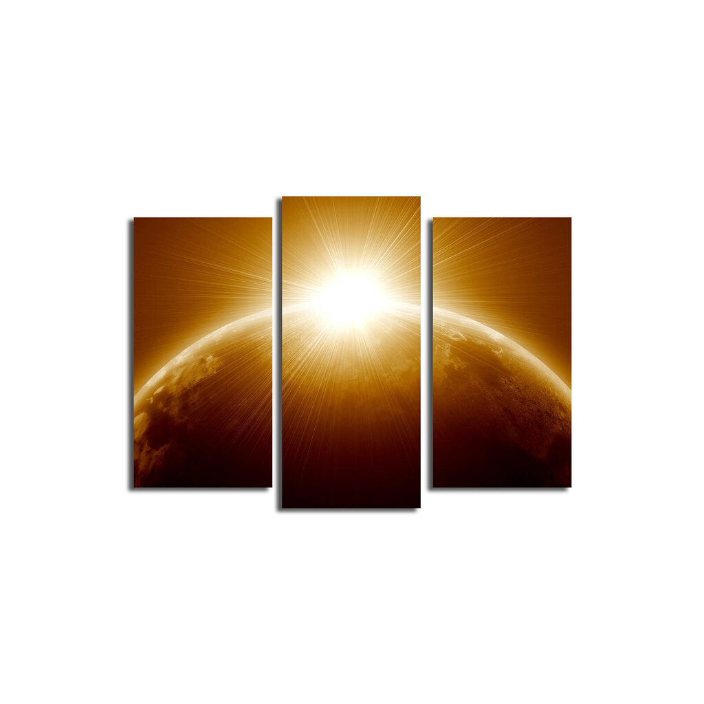 Trīs daļu reprodukcija Saules spīdums kosmosā цена и информация | Gleznas | 220.lv