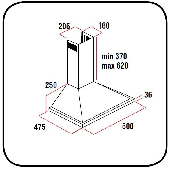 Schlosser H011 50BL/750 цена и информация | Tvaika nosūcēji | 220.lv