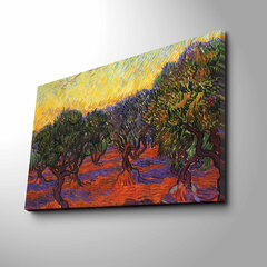 Репродукция Olive Grove with Orange Sky (Vincent Van Gogh) цена и информация | Картины | 220.lv